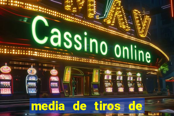 media de tiros de meta por jogo